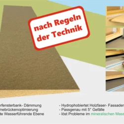Wood Fiber Insulation Wedge under Windows Sills
