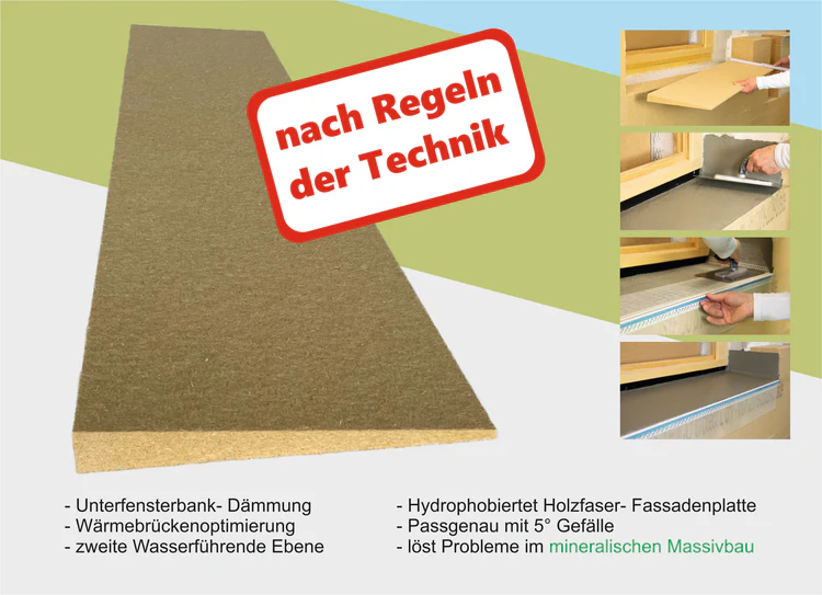Wood Fiber Insulation Wedge under Windows Sills